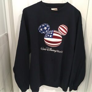 Vintage Awesome!!!!! Disney World Mickey Mouse USA Flag Size Large